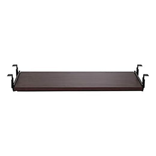 Lorell Mahogany Laminate Keyboard Tray