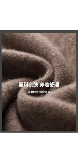 Men 100% Solid Wool Seamless Pullover Soft Loose Knit Wool Sweater for Spring Autumn Casual Outfits4