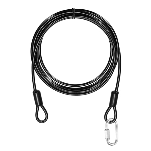PATIKIL Security Cable Lock (5mm x 2.5m, 8.2ft, Black)