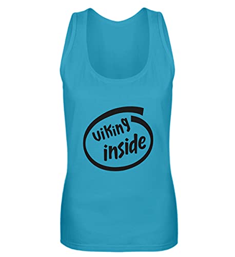 Débardeur femme Viking Inside turquoise pour le sport et le yoga