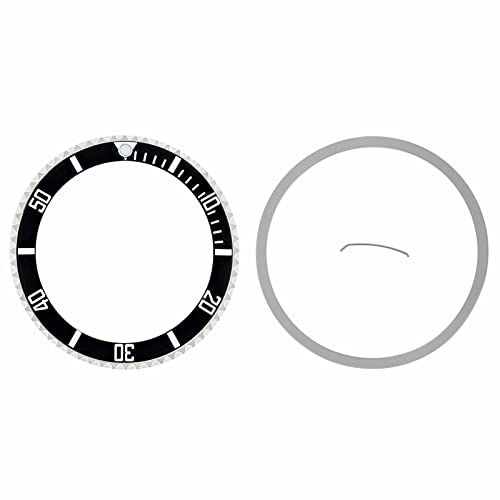 Ewatchparts BEZEL & INSERT ROTATING KIT COMPATIBLE WITH ROLEX NO DATE SUBMARINER 14060, 14060M BLACK