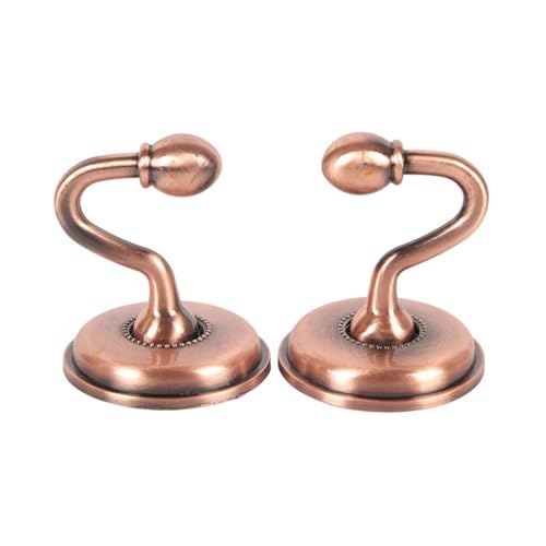 1 Paar Vintage-Wandhaken, Wandmontage, Vintage-Messing-Vorhang-Raffhalter für Schlüssel, Mäntel, Hüte für Fenster & Duschvorhänge (Kupfer)