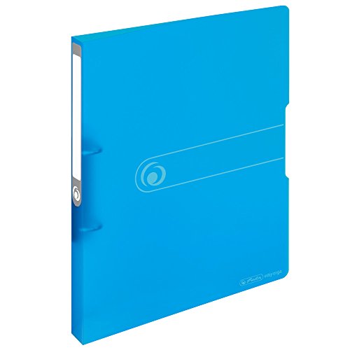 Herlitz 11205721 Easy orga to go Classeur à anneaux A4 2 anneaux hauteur de remplissage 16 mm Bleu transparent