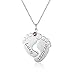 XiXi Collar Personalizado con Nombre Del Pie Del Bebé Collares Mujer plata Grabado 2 Nombre Collar para Madre Cumpleaños Navidad Joyería