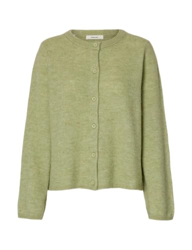 SELECTED WOMEN Damen Slflulu New Ls Knit Cardigan Noos, Lint, S
