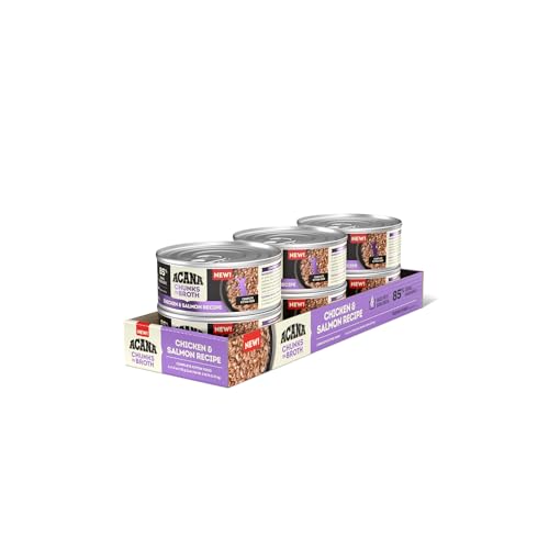 ACANA Chunks in Broth Chicken & Salmon Recipe for Kittens, 5.5oz, case of 6 cans