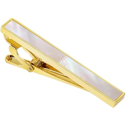 TAIGRAMA Gold Mother of Pearl Tie Clip Cover