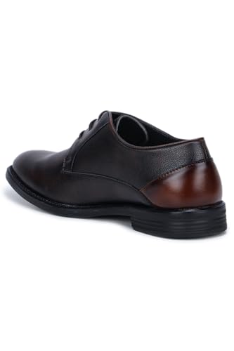 Image of OCIO Shoes Casual Derby Shoes for Men O4326 - Stylish Lace-Up Synthetic Leather Shoes with TPR Sole