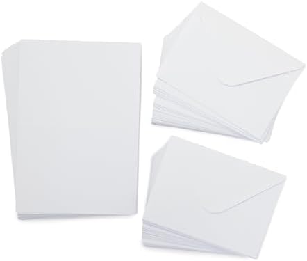 5 X 7 White Silk Card Blanks With Envelopes | The Paperbox - View #3