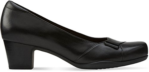 Clarks Clarks Women's Rosalyn Belle, Black Leather, 8.5 2A - Narrow