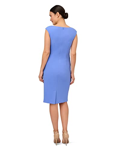 Image of Adrianna Papell Crepe Draped Overlay Dress