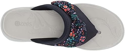 BZees Women's Dancing Queen Wedge Sandal, Navy Ditsy Floral Print, 10 | Image 4