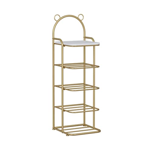 Étagère à chaussures robuste à structure métallique verticale à 5 niveaux