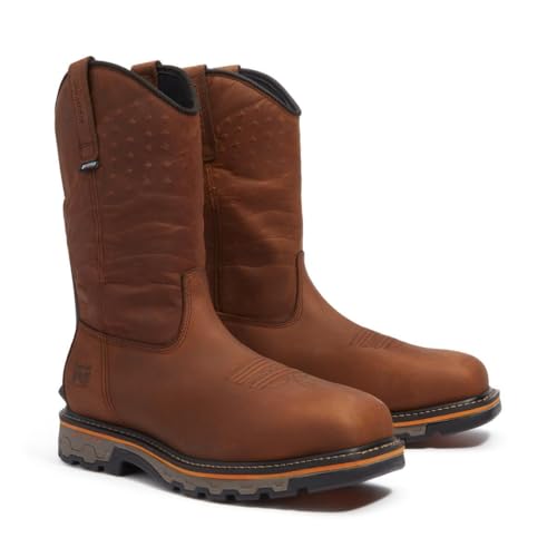 Timberland PRO Men's True Grit Pull On Composite Safety Toe Waterproof Industrial Western Work Boot, Medium Brown, 10.5 Medium