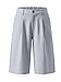 JMIERR Mens Summer Baggy Dress Shorts 2026 Pleated Button Office Fashion Work Business Shorts with Pockets, M, Blue