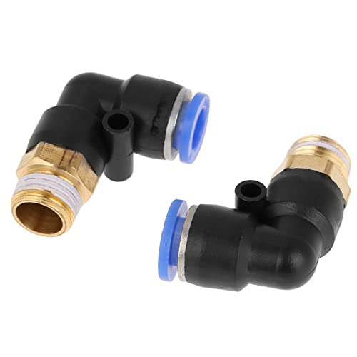 10 Pçs Cotovelo Pneumático Conector Rápido Adaptador de Acessórios de Ar 8mm Diâmetro Rosca G1/4 Con