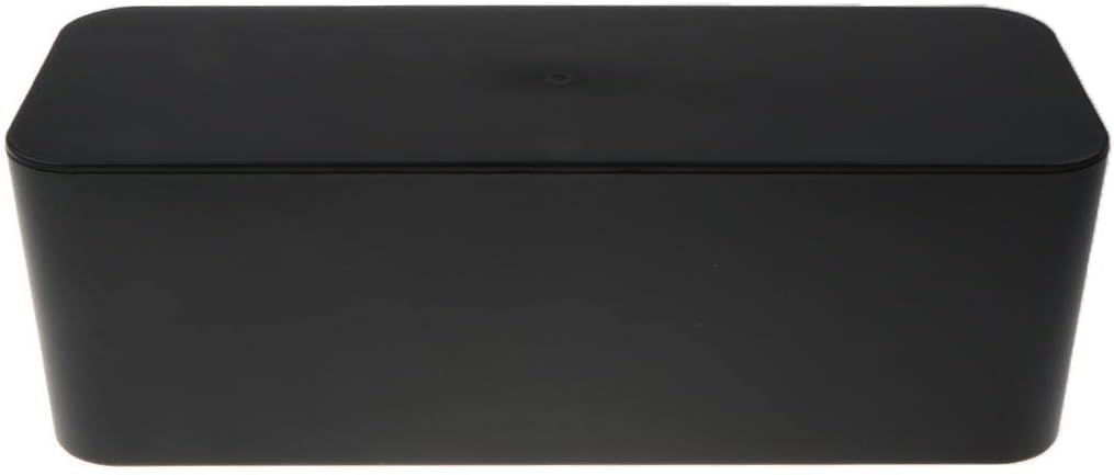ATORSE Portable Cable Storage Box Wire Socket Management Black
