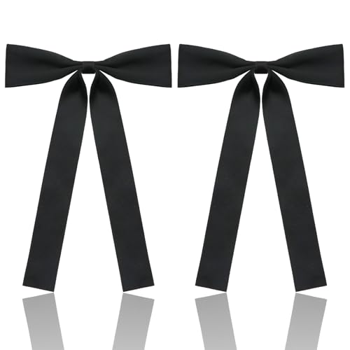 Image of Luckyvestir Mens Bow Tie, Western Ties for Men, Black Bowtie for Women, String Colonel Ribbon Tie for Party Prom Wedding