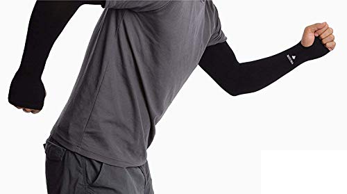Image of MIZUNA Sun Protection Arm Sleeves Hand gloves For Men & Women,Thumb Holes UPF 50 Arm Cover for Biking,Cricket,Cycling, Golf, Outdoor Sports