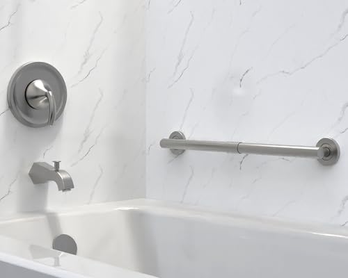 Barre d'appui de bain 61 cm nickel brossé pour la douche