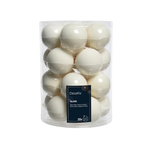 Kaemingk Weihnachtskugeln Glas 6cm x 20 Stück Christbaumkugeln matt...