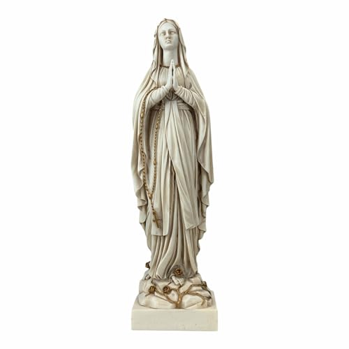 Virgin Mary Cast Marble Statue