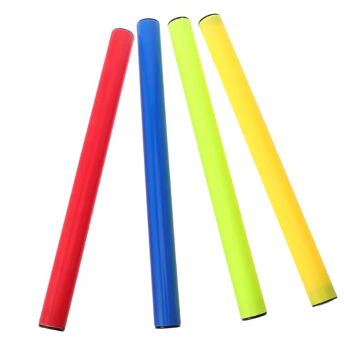 NOLITOY - NOLITOY 4 pièces Bâtons de Relais Plastiques Légers et Colorés pour Course Équipe Équipement Athlétisme Scolaire et Compétitions Couleurs Aléatoires Couleur Aléatoire Couleur Aléatoire
