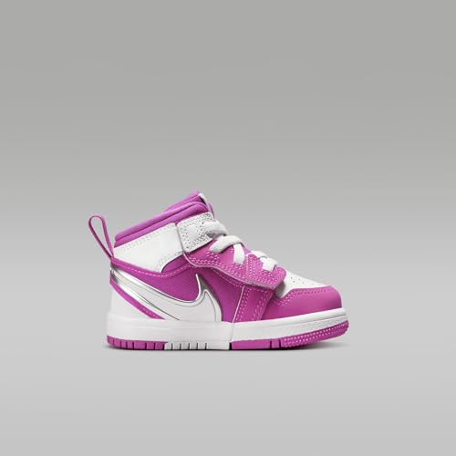 Jordan 1 Mid RM EasyOn Baby/Toddler Shoes (FQ1283-601, Fire Pink/White) Size 43
