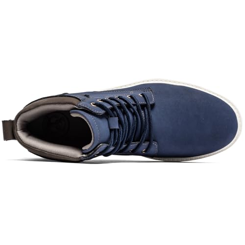 FLYLAND Men's Fashion Sneaker Chukka Boots Lace Up Leather Ankle Dress Boot Lightweight Non-Slip Walking Shoes Blue 10 by FLYLAND - Used condition - Image 4