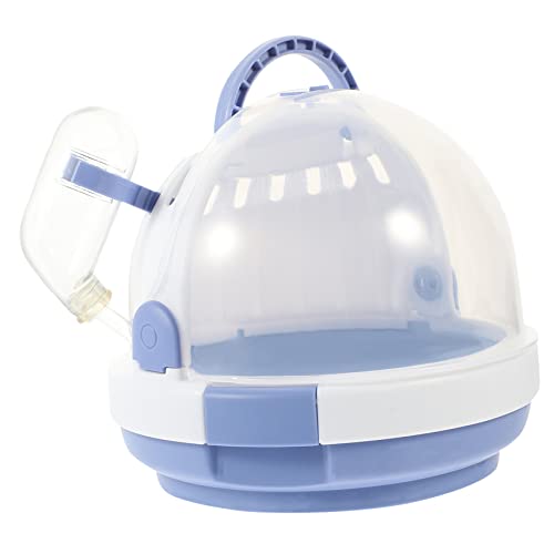 GRIRIW Plastikhäuschen Für Hamster Mit Trinkflasche Leichter Transportkäfig Transparenter Hamsterkäfig Für Kleine Haustiere Zum Reisen Spazierengehen Und Wandern