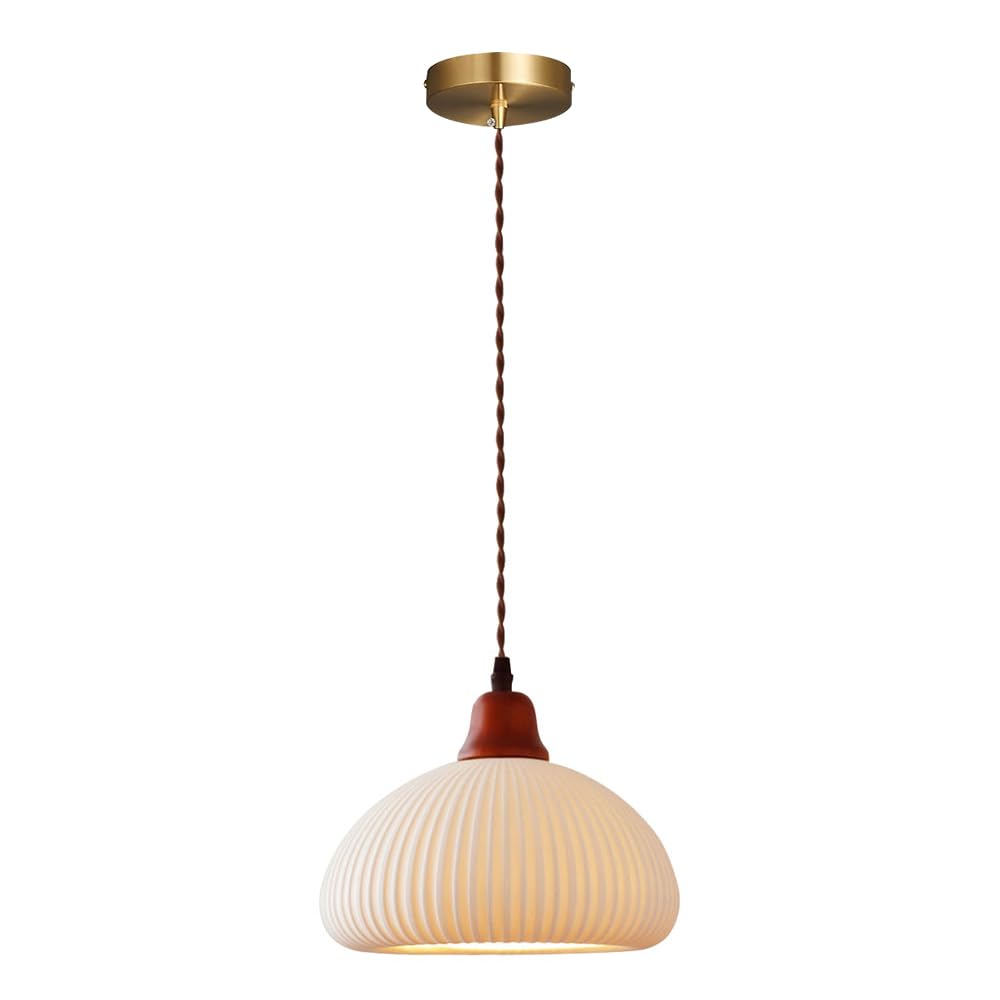 KBUUKYYXouy Modern Industrial Style Chandelier, E27 Base Ceramic Hanging Lampshade, Ceiling Lighting Fixtures, Living Room, Bedroom, Kitchen Decorative Pendant Light