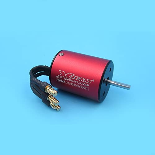 1PC High Power 2835 bezszczotkowy silnik KV3500 7.4V-14.8V/2S-4S silniki chłodzone wodą w wale 4mm do części do łodzi elektrycznych RC Jet (Color : Motor and jacket)