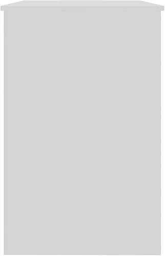 Miniatura 9 de Moderno escritorio para computadora portátil o de escritorio, para espacios pequeños, oficina, sala de estar, dormitorio, escritorio blanco de 39.4