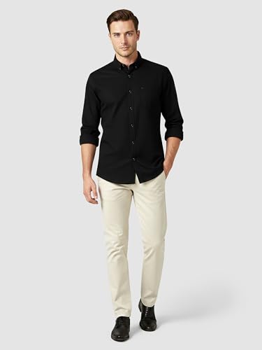 Image of Beyoung Oxford Cotton Shirt for Men | Premium Oxford Fabric | Regular Fit | Button-Down Collar