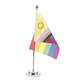 Gogogmee 1 Satz Einpoliger Tischläufer in Regenbogenfarben lesbische Fahnen Tischfahne lgbtq office desk accessories regenbogenfahne Flaggen Stolz-Flagge LGBT-Flags unterstützen Polyester