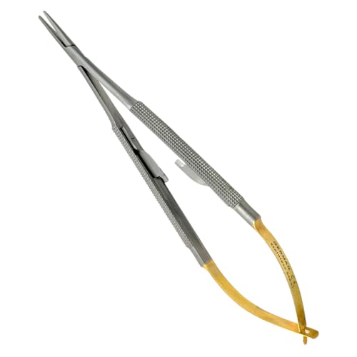 Image of New German Stainless Castroviejo Micro Needle Holder Straight 6 Inches Surgical Dental Instruments