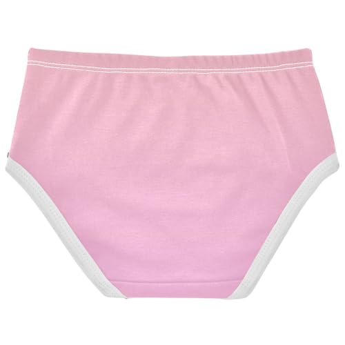 Joisal Cotton Toddler Underwear Floral Blush Pink Pearl Gradient Panties Little Girl Fun Print Briefs Undies Kids 2t2