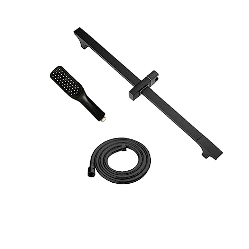 Barre de douche coulissante avec support réglable ensemble noir