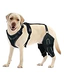 LISPOO Dog Knee Brace for Torn ACL/CCL Hind Leg,Adjustable Support with Sufficient Wrapping and Support & Luxating Patella, Non-Slip Joint Brace,Pain Relief & Better Recovery-Both Leg/M