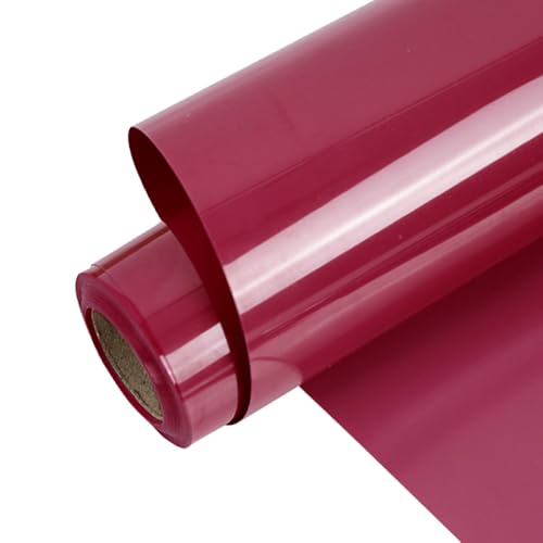 Image of FUNKAKA Heat Transfer Vinyl Rolls, 12 inch x 9ft Rose Red Iron on Vinyl | Glossy HTV Vinyl for All Cutter Machines for Shirts - Easy to Cut & Weed for Heat Vinyl Design