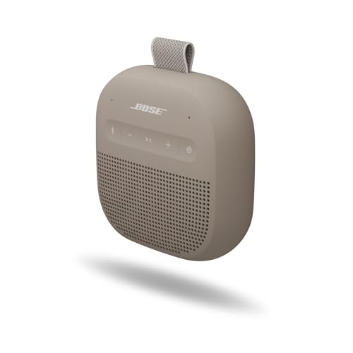 Image of Bose SoundLink Micro Portable Bluetooth Speaker (2nd Gen), Wireless Outdoor Speaker, Up to 12 Hours Battery Life, Waterproof and Dustproof, Sandstone