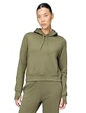 Nike Women's Therma-Fit One Pullover Hoodie, Medium Olive/White, Large