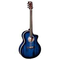 Blue Moon burst finish, solid Mango top, back & sides, Macassan Figured Ebony fingerboard & bridge, Fishman electronics, supplied in hard case