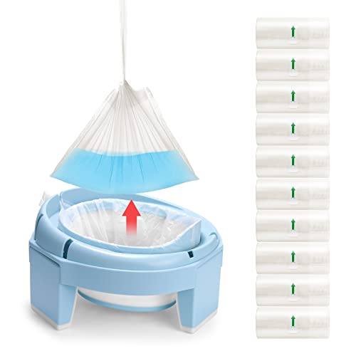 Mcgmitt Portable Potty Bags, 100 Count Potty Chair Liners For Travel Potty Seat, Mcgmitt Potty Only,13.3"X8.3"- Travel Potty Bags For Potty Training Toilet, Potty Liners For Toddlers Pets Outdoors #TOP3