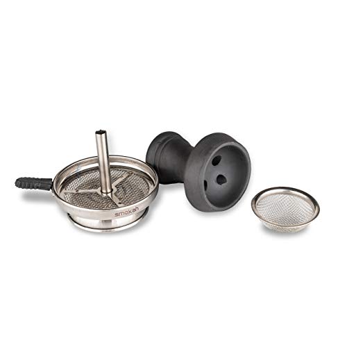 Smokah Steinkopf Set mit Sieb & Kaminaufsatz Premium Steinkopf Set mit Tabaksieb | | Hookah KaminKopf Zubehör für Hookah… – Bild 3