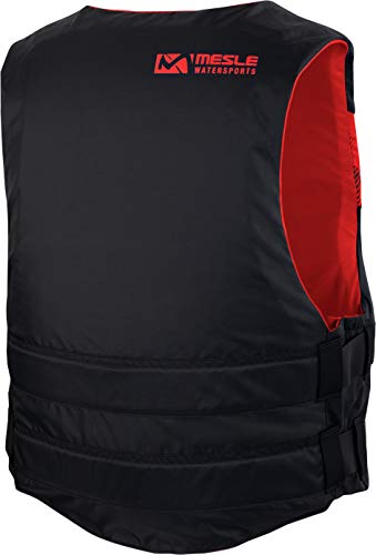 Foto von MESLE Schwimmweste Erwachsene V210, Leichte Schwimmhilfe für Herren & Damen, 50N Auftriebsweste Sup, Schwimmen, Kajak, Prallschutzweste Wakeboard, Wasserski, Jetski, Farbe:rot, Größe:L