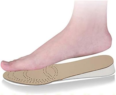INTLMATE Height Increase Insole, Leather in Two Sides Shoes Heel Inserts Lift to 1.6 Inch 4cm up,Comfort Performance Shoes Insoles for Men and Women USA Size 5 to 9
