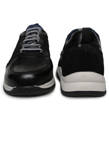Image of BckByBuckaroo Adults-Men CODRIN Leather Denim Classic Shoe Lace Up Black