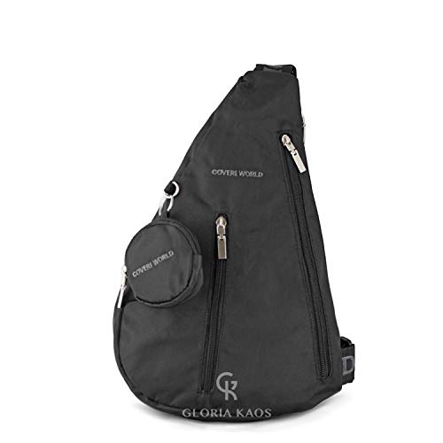 G.Kaos Coveri World Sac à Dos pour Homme Noir Nero Con Portamonete