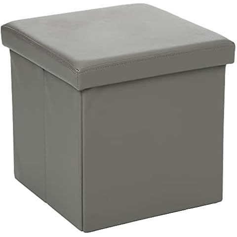 Pouf carré gris ATMOSPHERA Cover